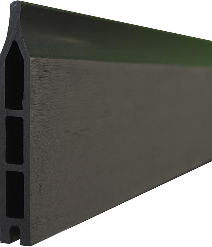 WOLLBACH-Serie WPC-Lamelle anthrazit 1750 x 140 x 20 mm, glatt, gebürstet