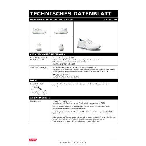 ELTEN MARC Berufshalbschuh O2 ESD, Weiß, Gr. 38