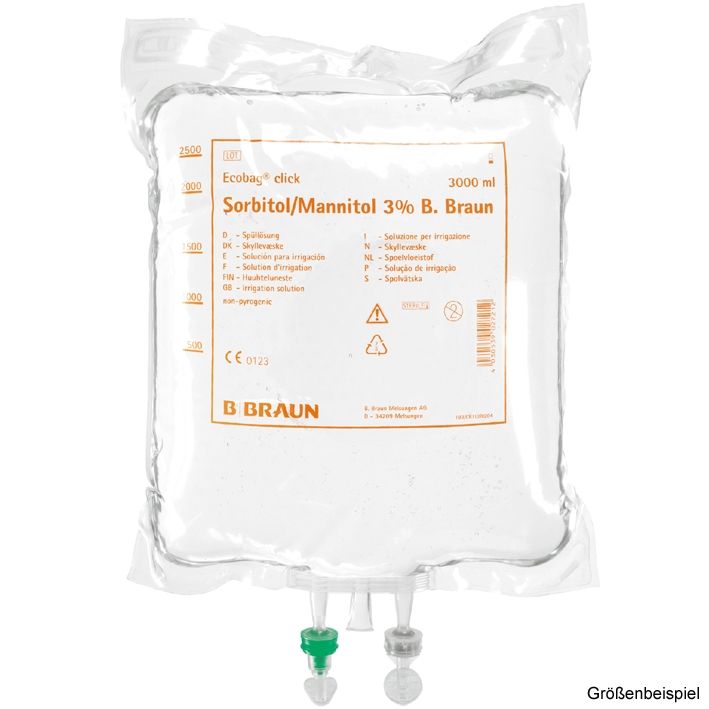 Sorbitol/Mannitol 3 % B. Braun- z. Zt. nicht lieferbar -(4x3000ml) Ecobag click
