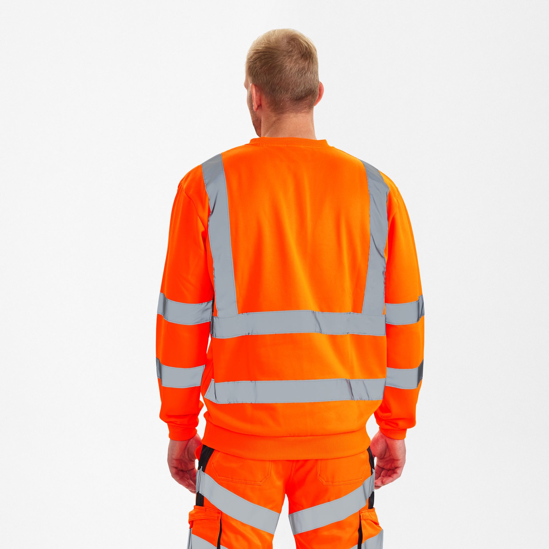 Safety Sweatshirt Hi-vis Orange, Gr. L