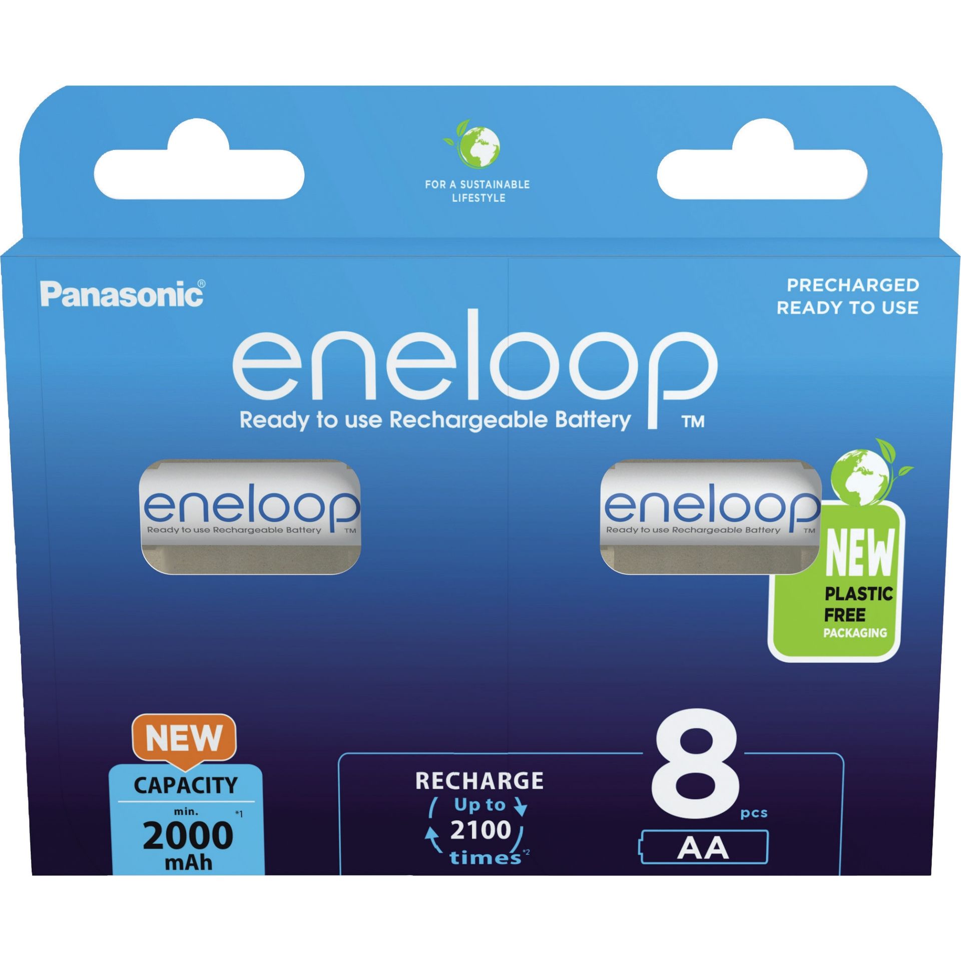 Akku eneloop AA HR06 1,2V/2.000mAh 8 St./Pack.