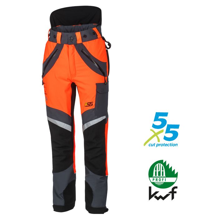 PSS X-treme Schnittschutzhose Air orange/grau - Gr. 52
