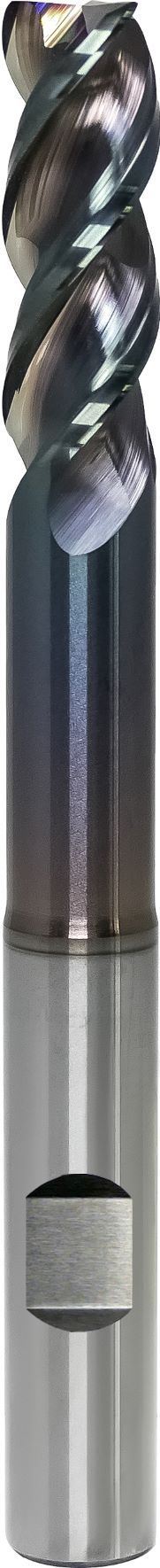 VHM-HL-Schaftfräser für Aluminium Ø 10,00 mm, ER 0,5, 3Z, DLC