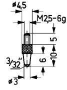 Messeinsatz Stahl Typ 21/ 3,0 mm KÄFER