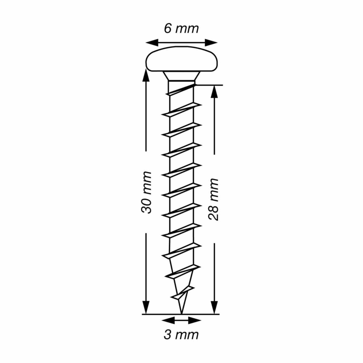 Spax/Schrauben Panhead 3,0X30 VE1000