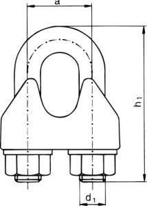 DIN 1142 ehem. galZn Drahtseilk. 8mm/M8 5/16"