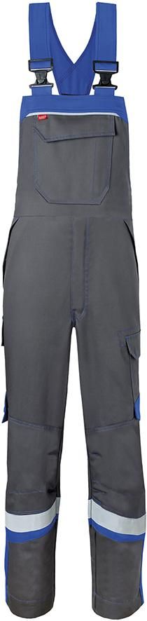Latzhose, 20288 Gr.48, kohlengrau/blau