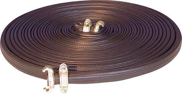 Pressluftflachschlauch Airplus, 1", schwarz, gummiert, mit MS-Klauen- Kupplungen, 20m Parsch