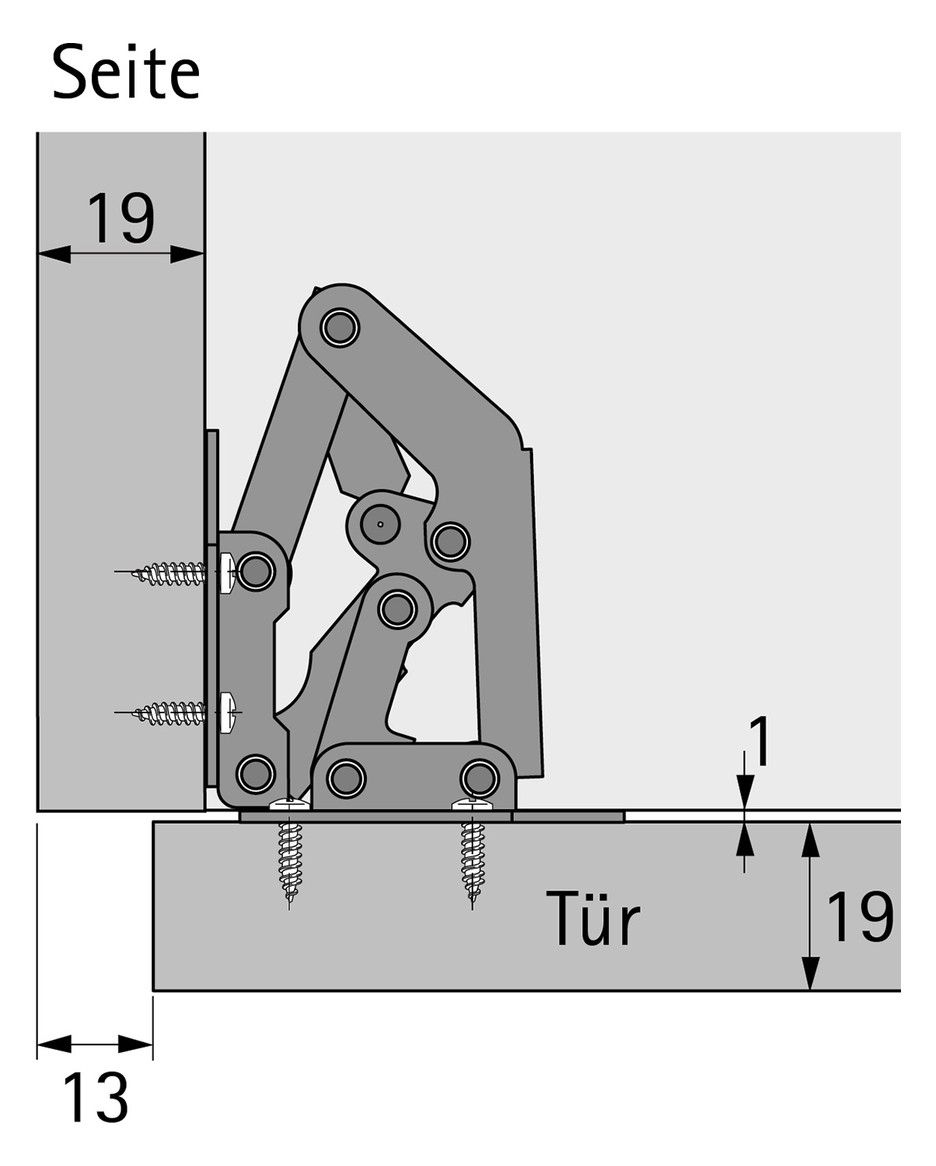 HETTICH Aufschraubscharnier Mini