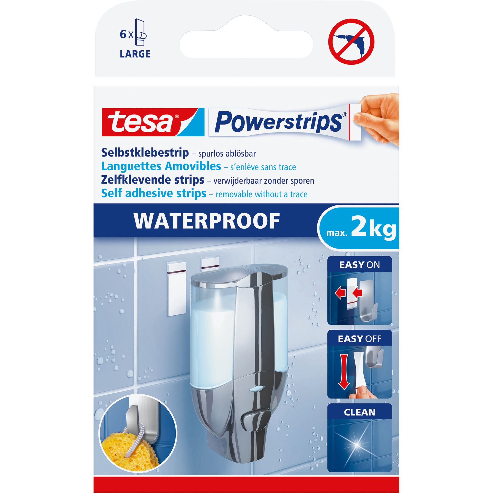 Klebestück Powerstrips Waterproof 6 St./Pack.