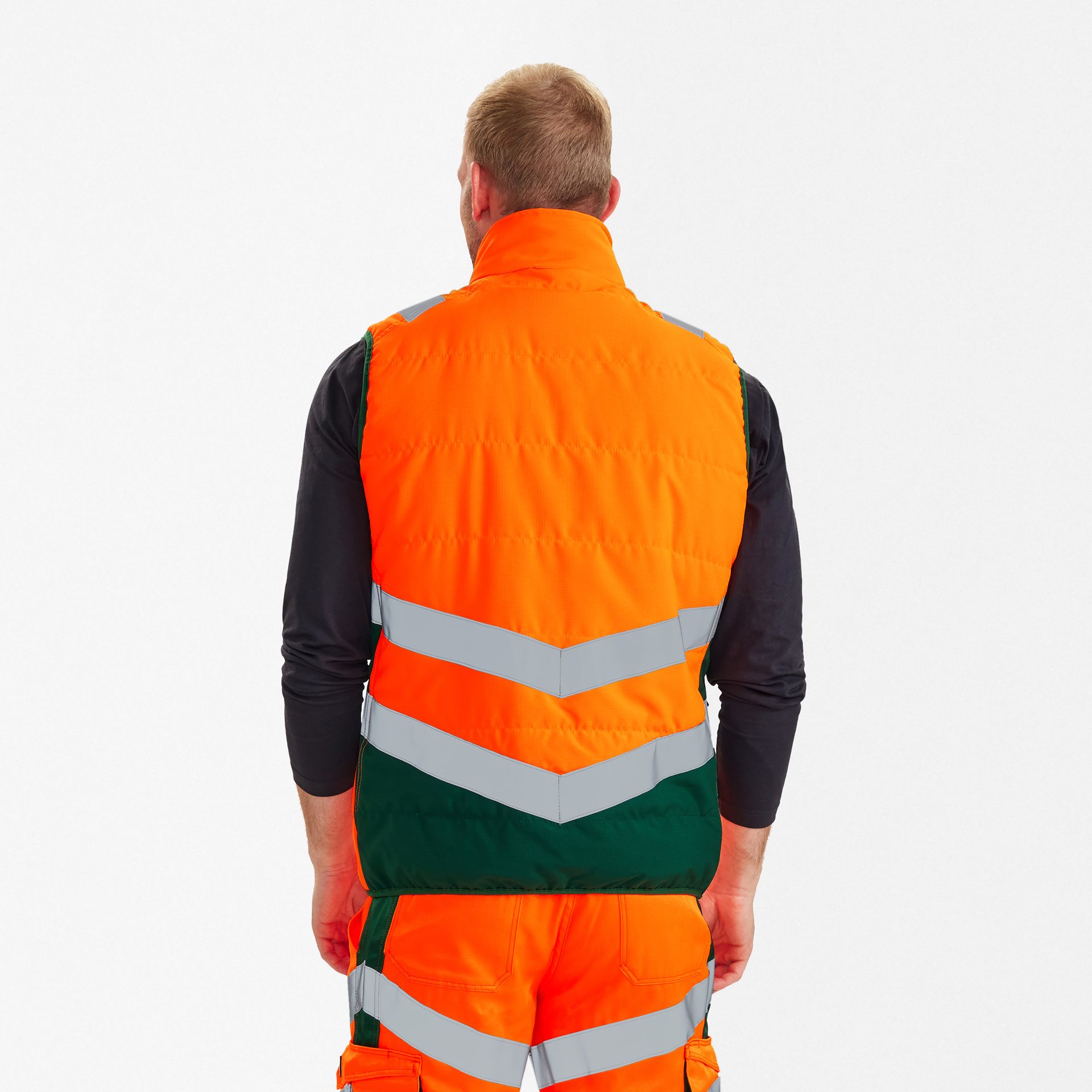 Safety Stepp-Innenweste Orange/Grün, Gr. L