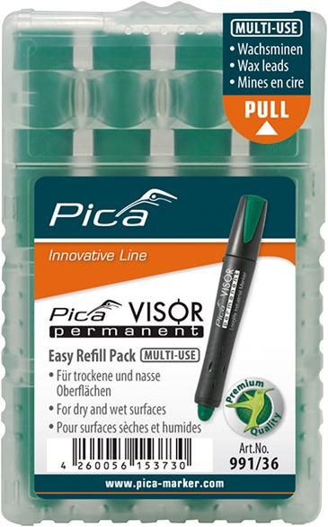 Minen-Set für Permanentmarker VISOR Industrial grün Pica