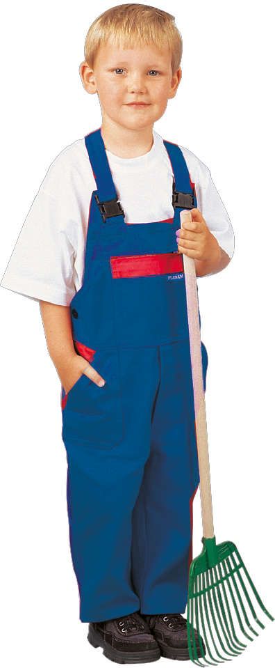 Kinderlatzhose,100%BW,290g/qm,110/116,kornbl./rot PLANAM