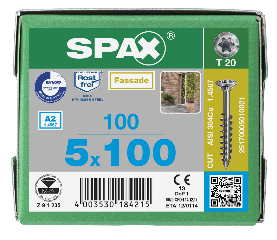 SPAX Fassenschraube Linsensenkkopf T-STAR plus TG