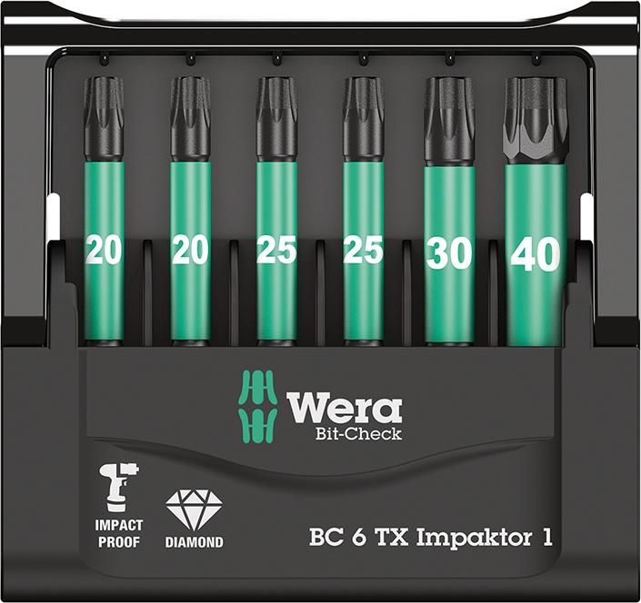 Wera Bit-Satz Bit-Check 6 TX Impaktor 1