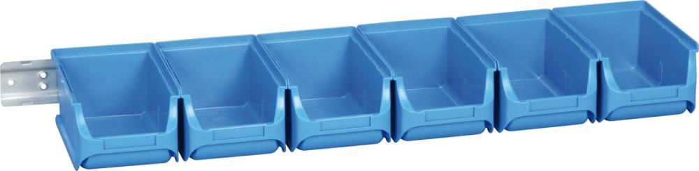 Sichtboxen-Set blau 613x165x75 mm allit