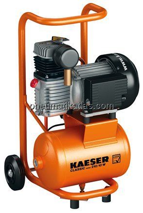 CLASSIC-Kolbenkompressor 210l/min, 10l-Behälter, 230V AC (Wechselstrom)