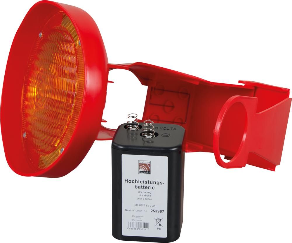 Leitkegel-LED-Leuchte ConeFix, einseitig gelb