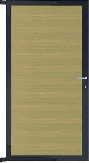 ELSKOP-Tor-Komplettset 90 x 173 cm, Rahmen anthrazit Füllung schilf