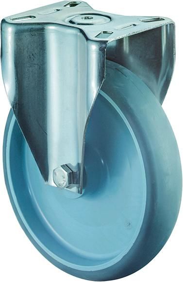 Bockrolle 80mm H110.B43 Platte,Thermopl,ER,GL, H110.B43.080