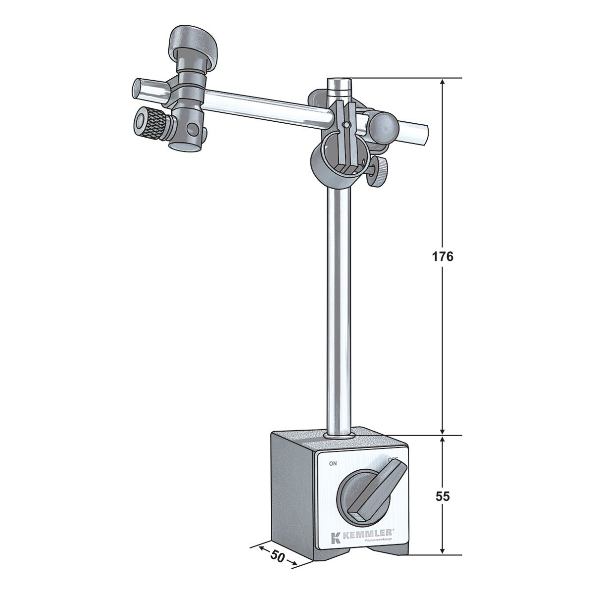Magnet-Messstativ mit Feineinstellung