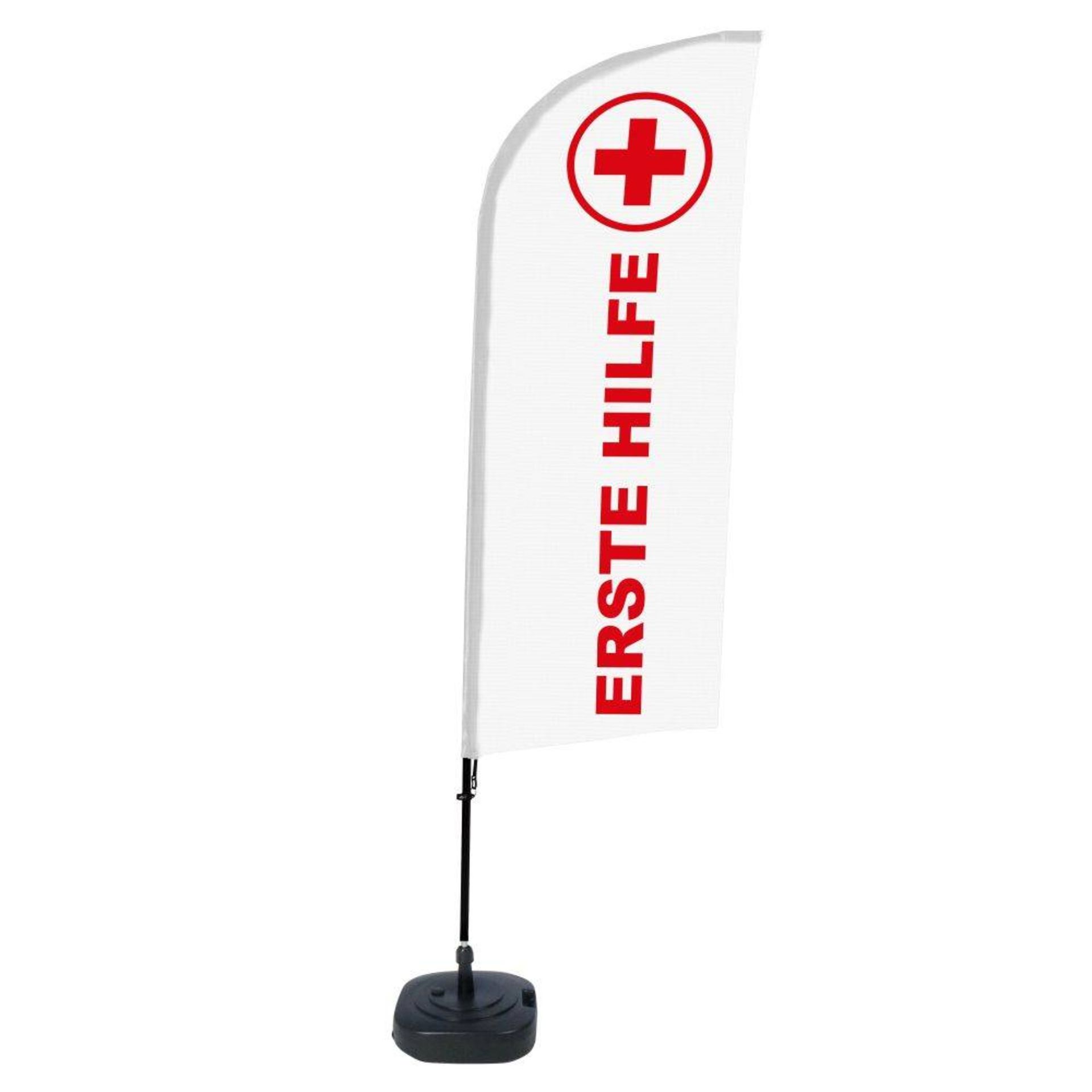 Beachflag Erste Hilfe deutsch