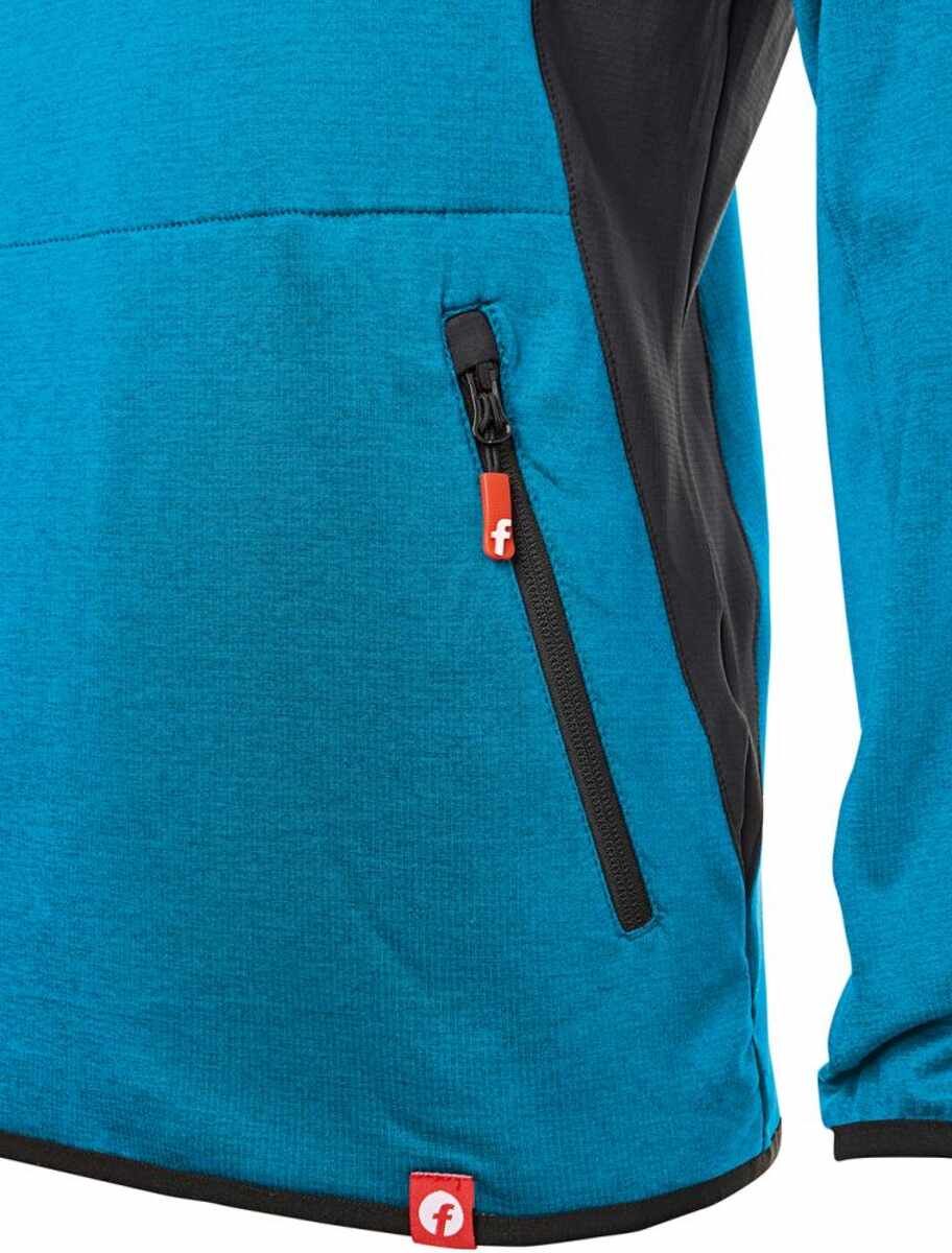 Tech-Fleecepullover türkis/schwarz meliert Gr. 3XL Fortis Elements