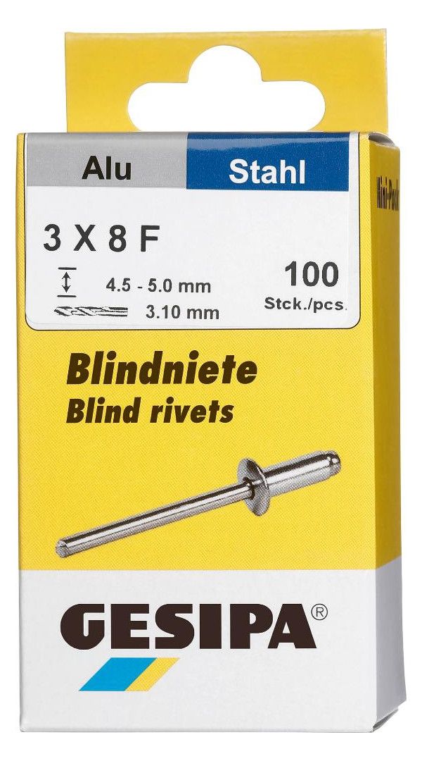 GESIPA Blindnieten, Alu/Stahl