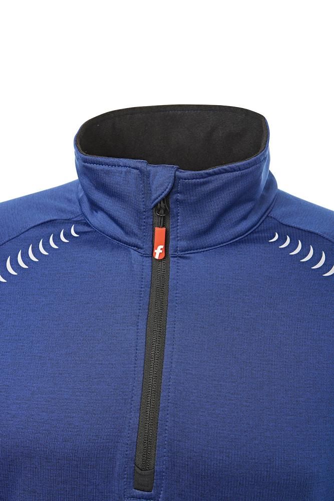 Tech-Fleecepullover kornblau/schwarz meliert Gr. S Fortis Elements