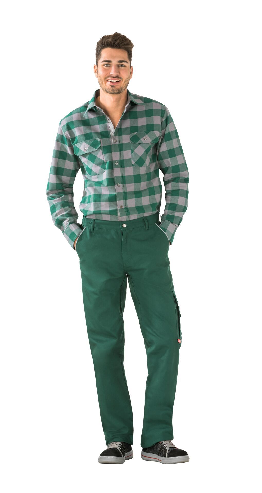 Planam Thermohose Canvas 320, Outdoor grün/grün Gr. 24