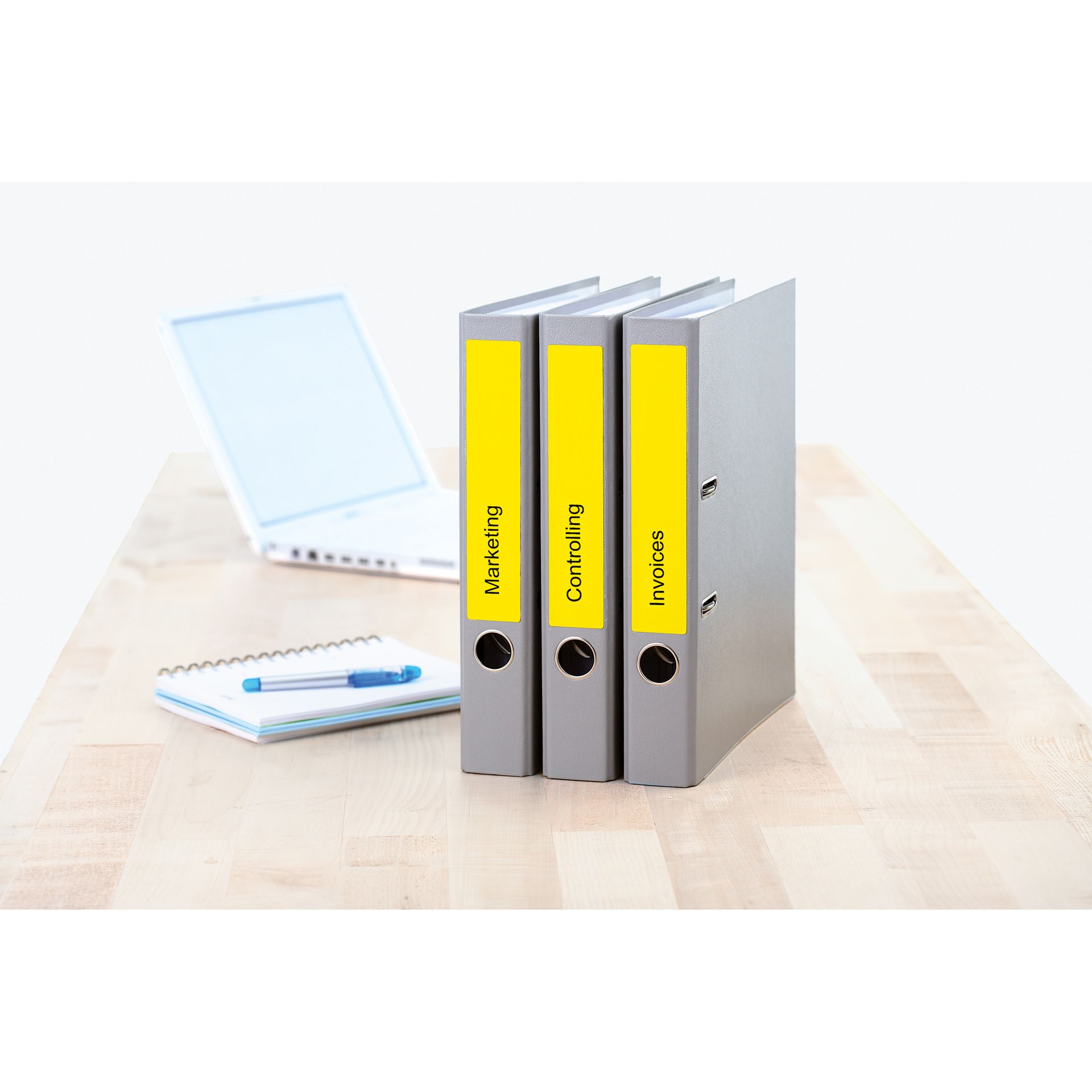 Ordneretikett kurz/schmal sk gelb 140 St./Pack.