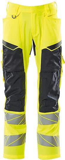 Hose mit Knietaschen, warngelb/schwarzblau, 82C50 Safe Accelerate