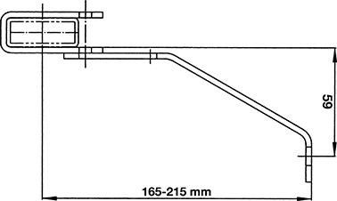 Wandhalter verstellbar 165-215 mm Stahl verzinkt GÜNZBURGER STEIGTECHNIK