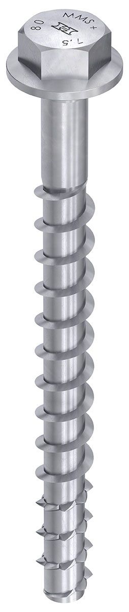 MULTI-MONTI-plus SS 7,5 x 60, Sechskantkopf mit angepresster Scheibe, Sechskantkopf, HP-beschichtet, 50 Stück, VARIANTA-Handwerkerverpackung