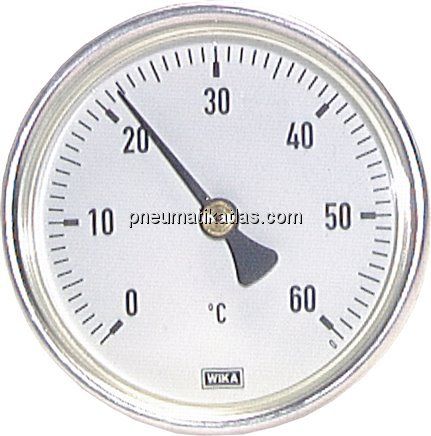 Bimetallthermometer, waagerecht D63/-30 bis +50°C/40mm