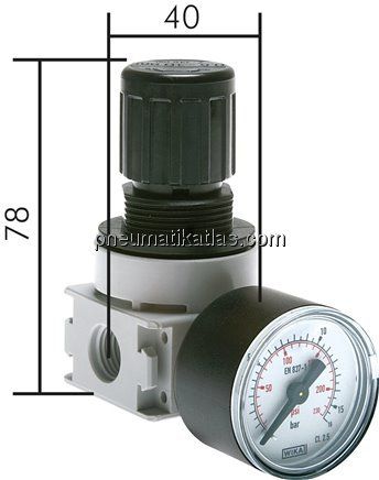 MULTIFIX Druckregler für Wasser, G 1/4", 0,5 - 10bar