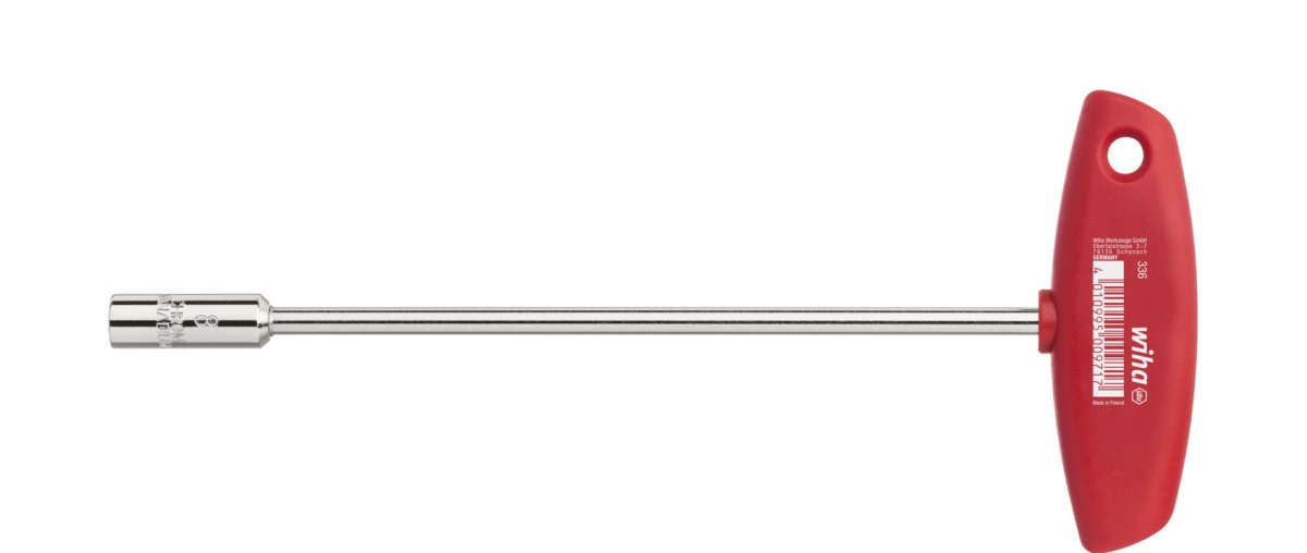 Wiha Steckschlüssel mit Quergriff Sechskant glanzvernickelt 7,0 mm (00969)