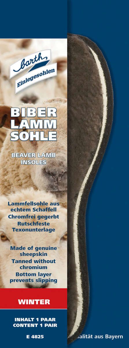 Biber Lamm Sohle, Gr. 36