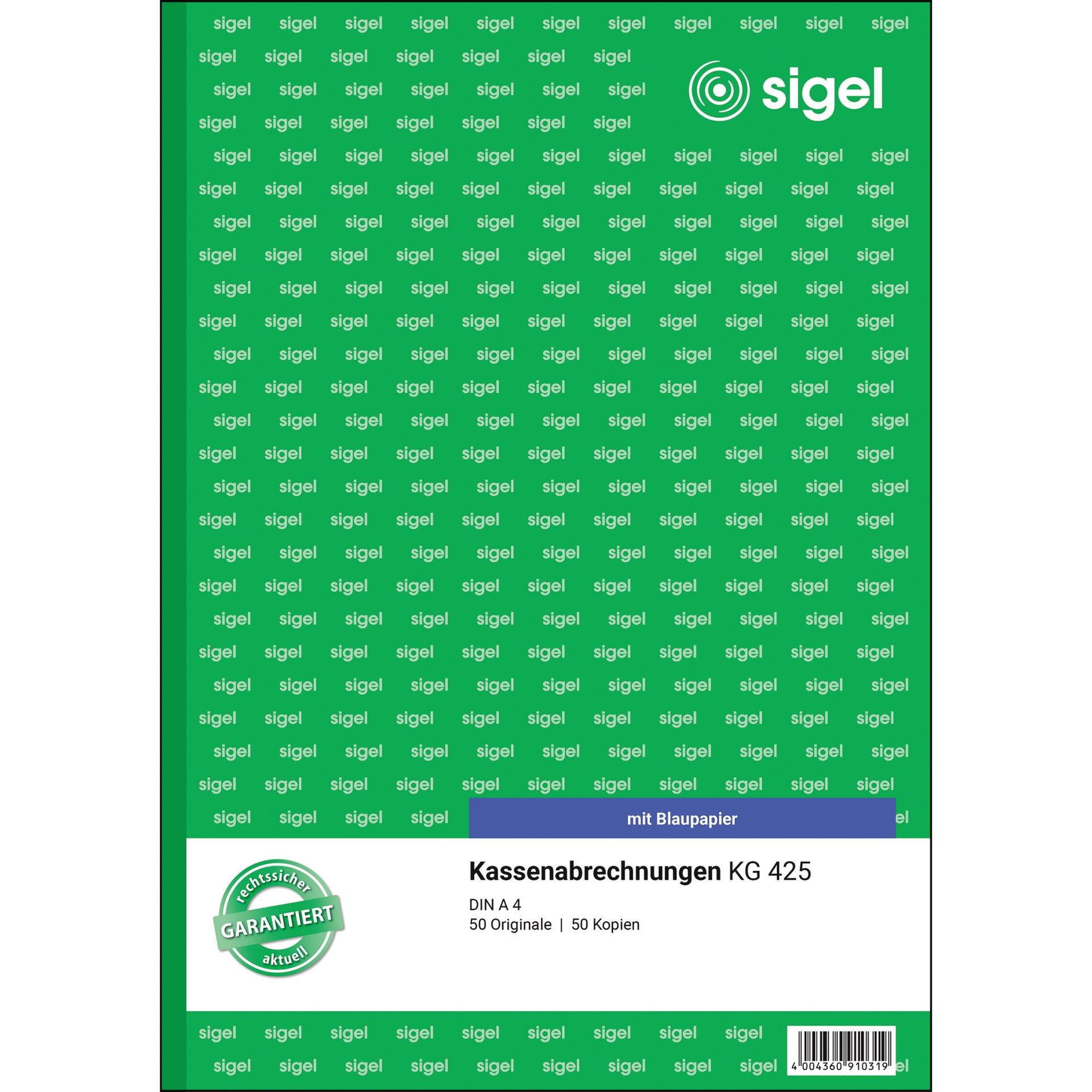 Kassenabrechnung DIN A4 2x50Blatt