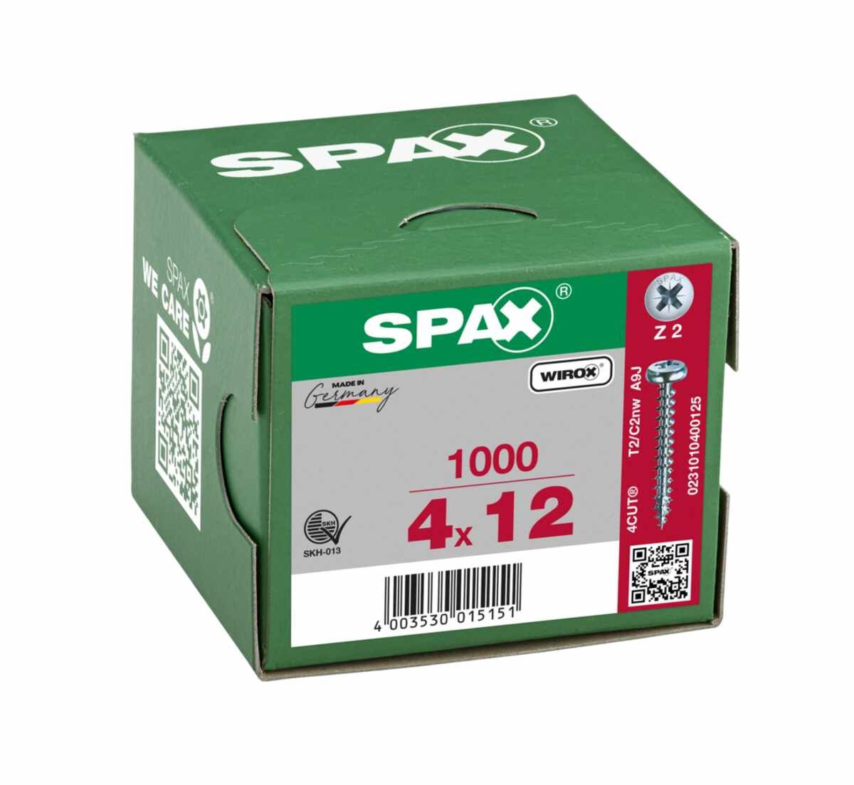 Spax/Schrauben Panhead 4,0X12 VE1000