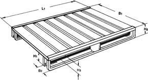 Stahlflachpalette B1000xT800xH125 mm RAL 5010 Traglast 2000kg