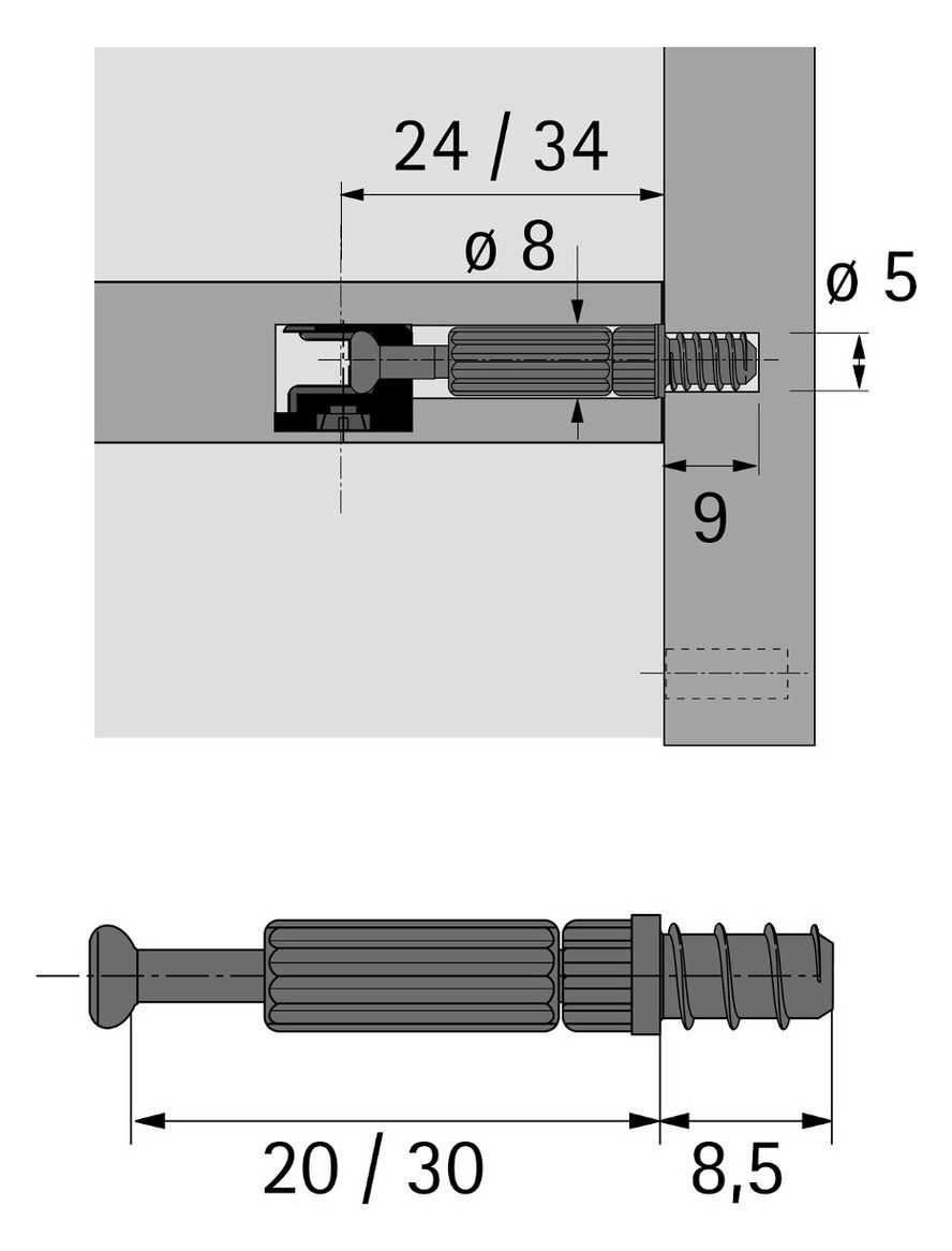 HETTICH Einschraubdübel Twister DU 319 T