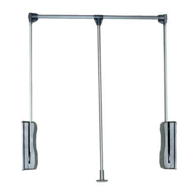 TOPFORM Kleiderlift 18 -20 KG - silberfarbig - Einbaubreite 60 - 83 cm