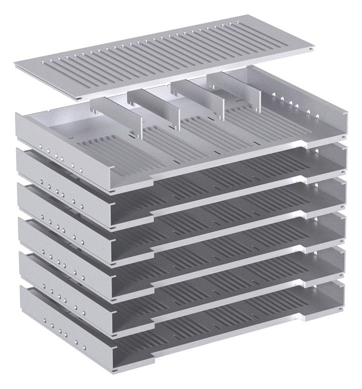 HETTICH Formularablage Set 6 Aluminium Optik