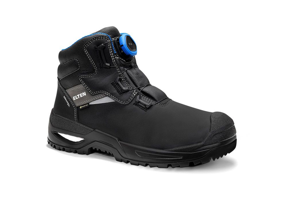 Sicherheitsstiefel STEFANO XXSG BOA® GTX® black-blue Mid ESD S3S CI, Gr. 36