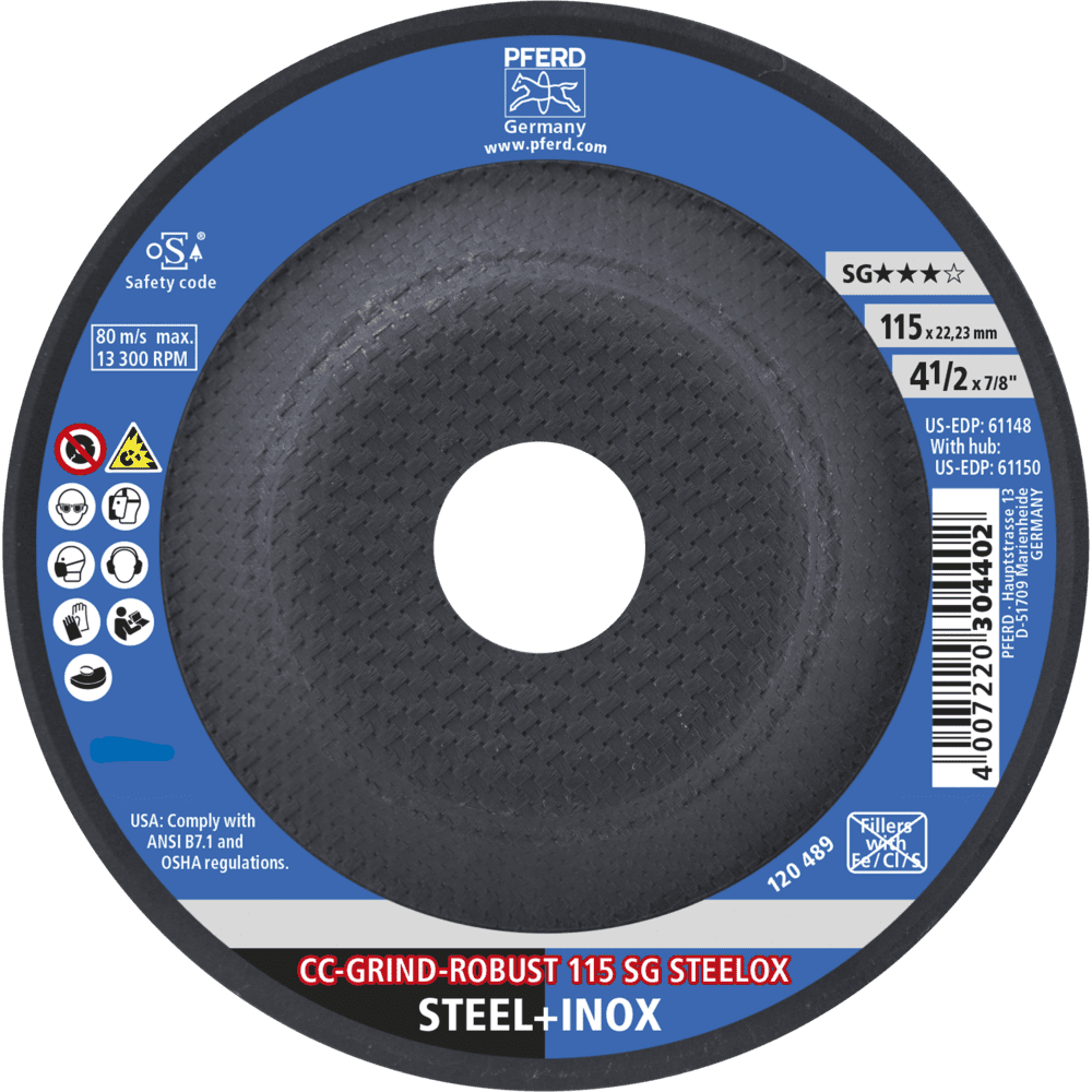 PFERD CC-GRIND (inkl. SOLID, FLEX, STRONG) CC-GRIND ROBUST 115 SG STEELOX