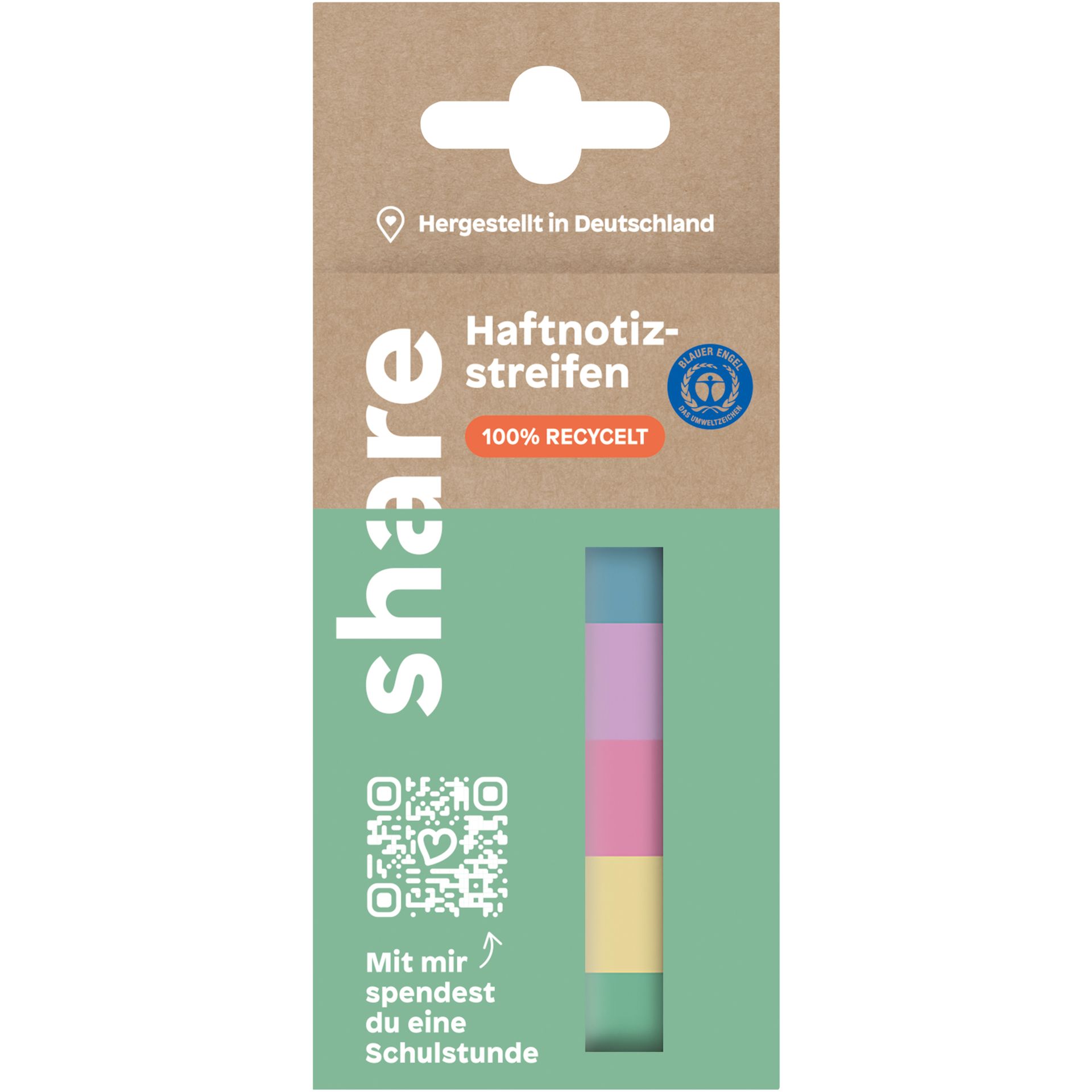 Haftnotizstreifen sort 5x40Bl