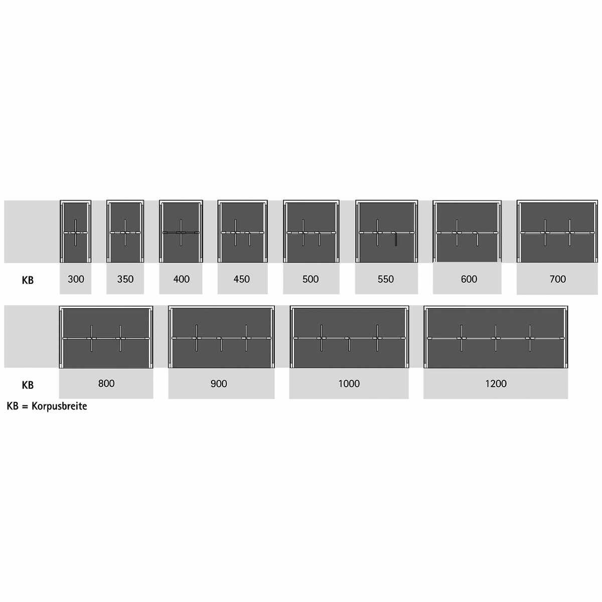OrgaStore 810 Set, B 800mm, silber