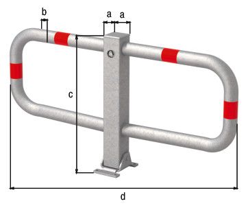SK-Parkplatzbügel umlegbar, "Stoppy"