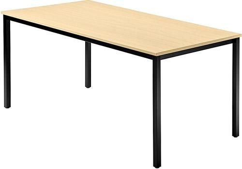 Besprechungstisch 160x 80Ahorn/schwarz